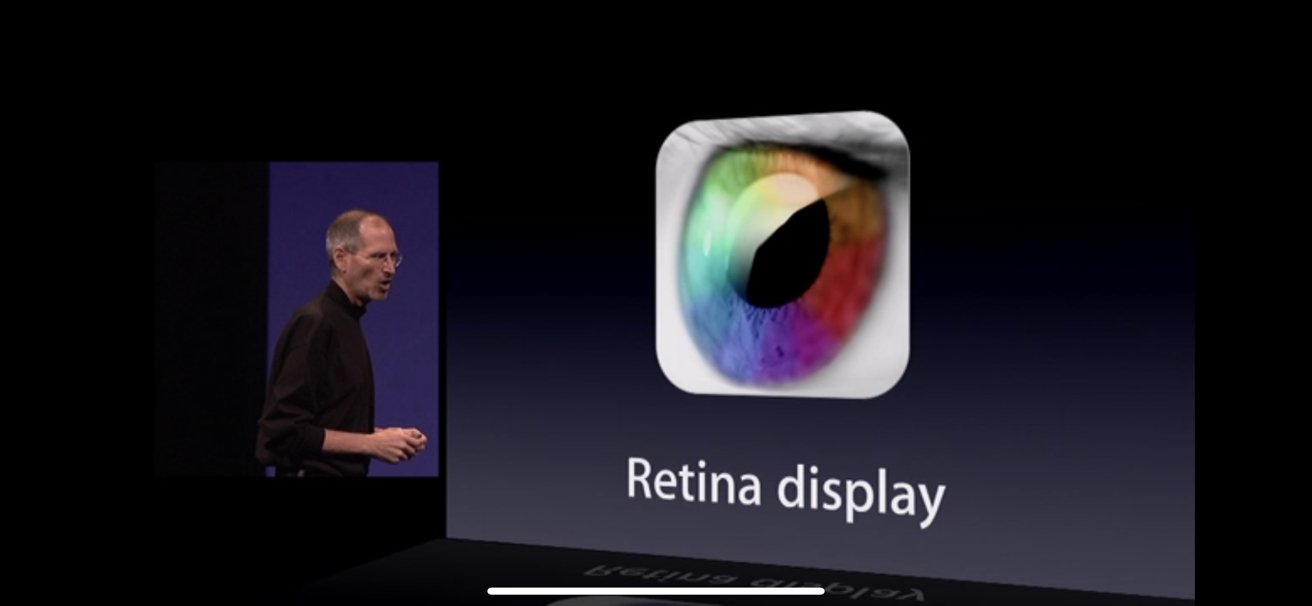 Steve Jobs introducing the Retina display on the 7th of June, 2010.