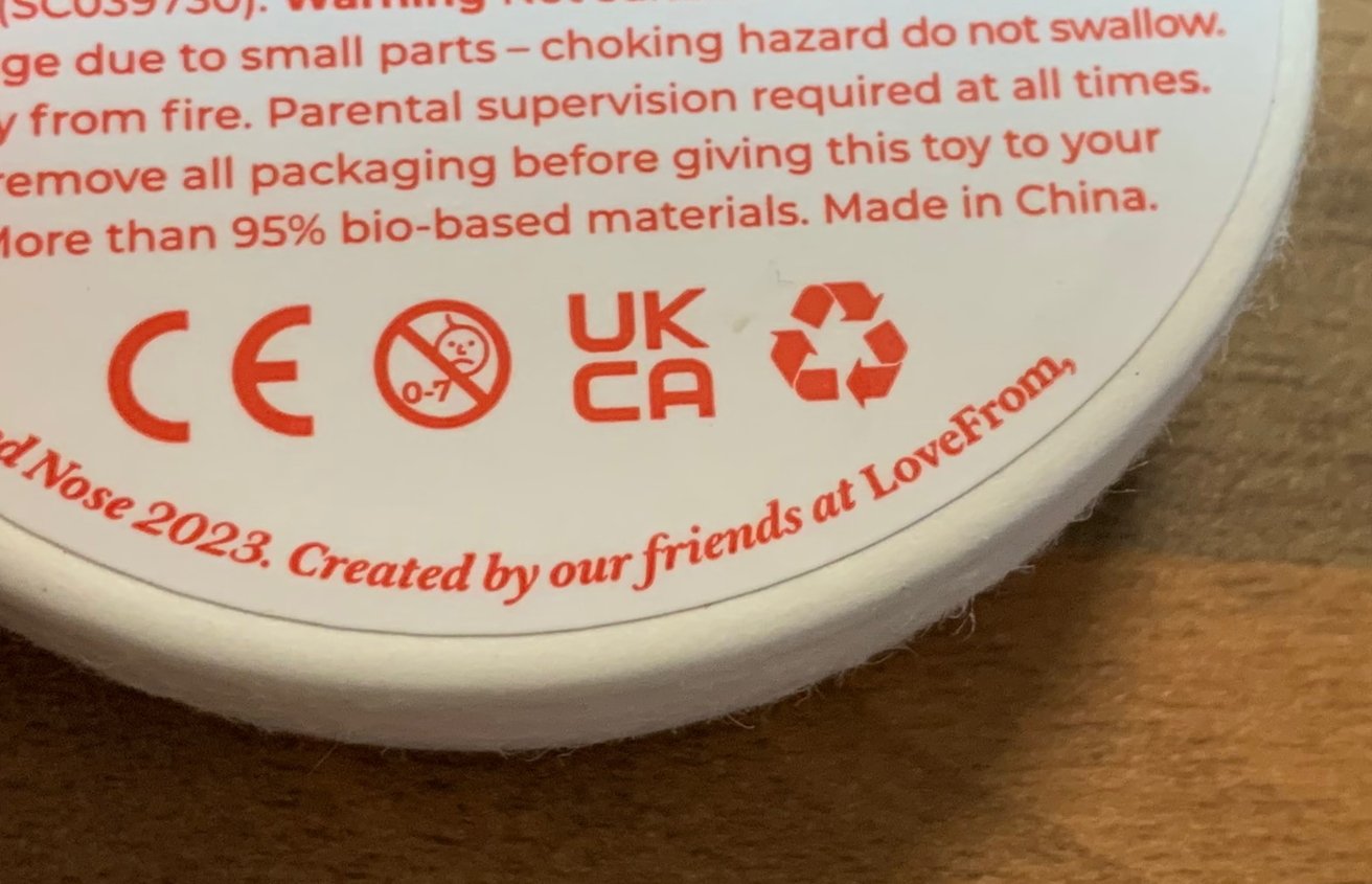 The only mention of LoveFrom on the packaging. 