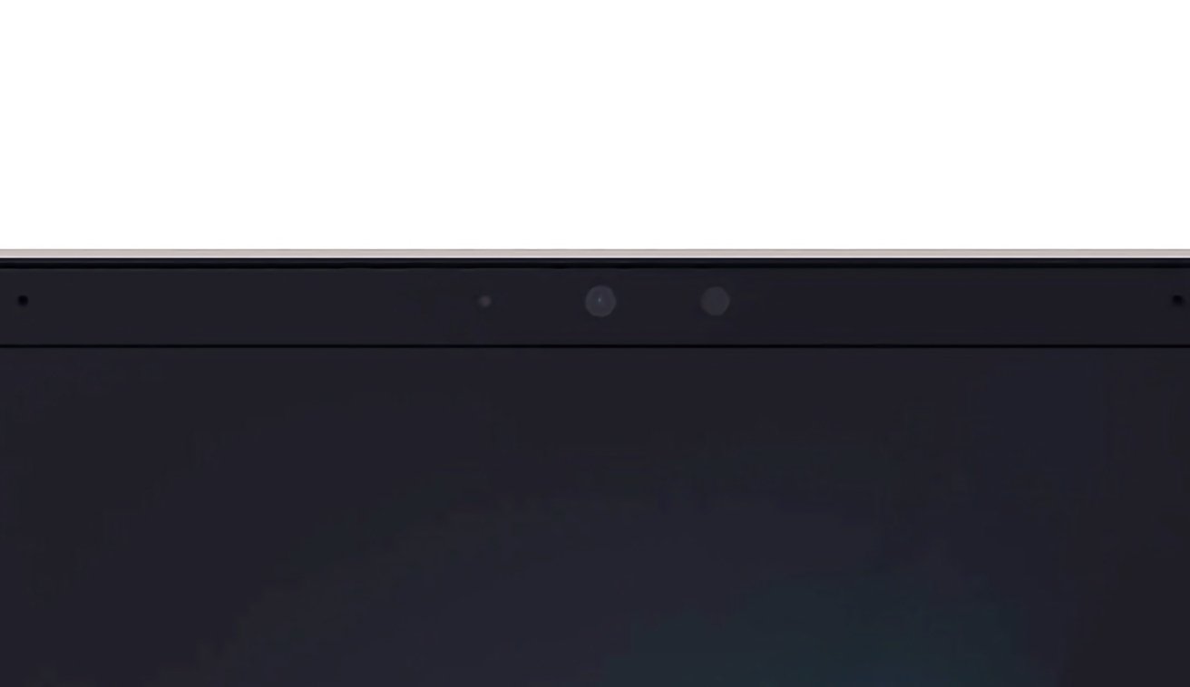 Samsung manages to fit its webcam into the thin bezel of the display without using a notch. 