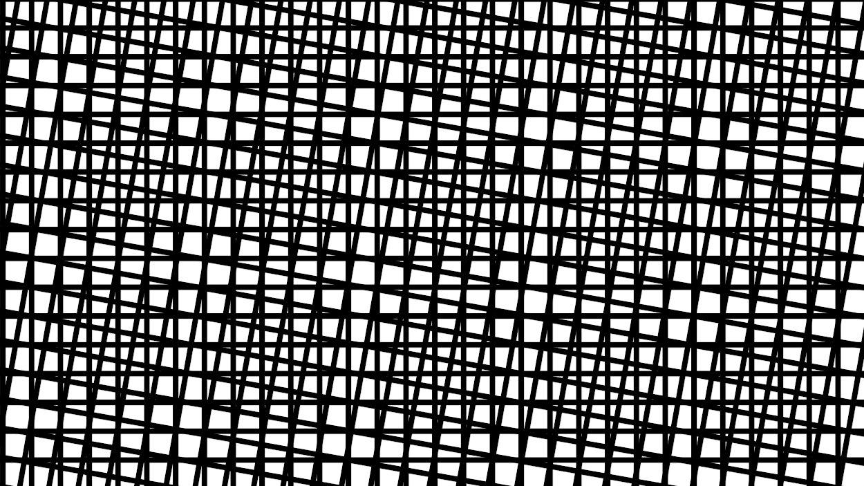 An example of a moire pattern with two overlapping grids.