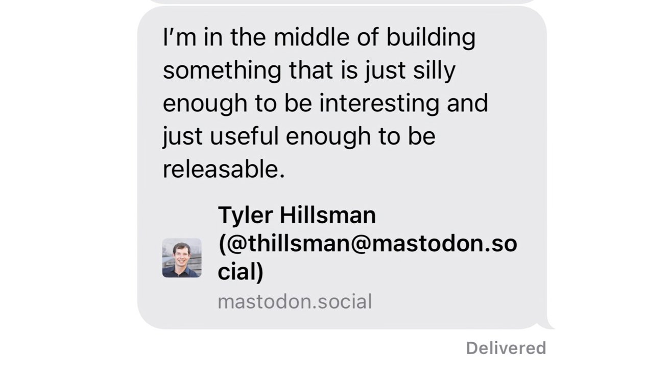 Rich previews for Mastodon links in iMessage