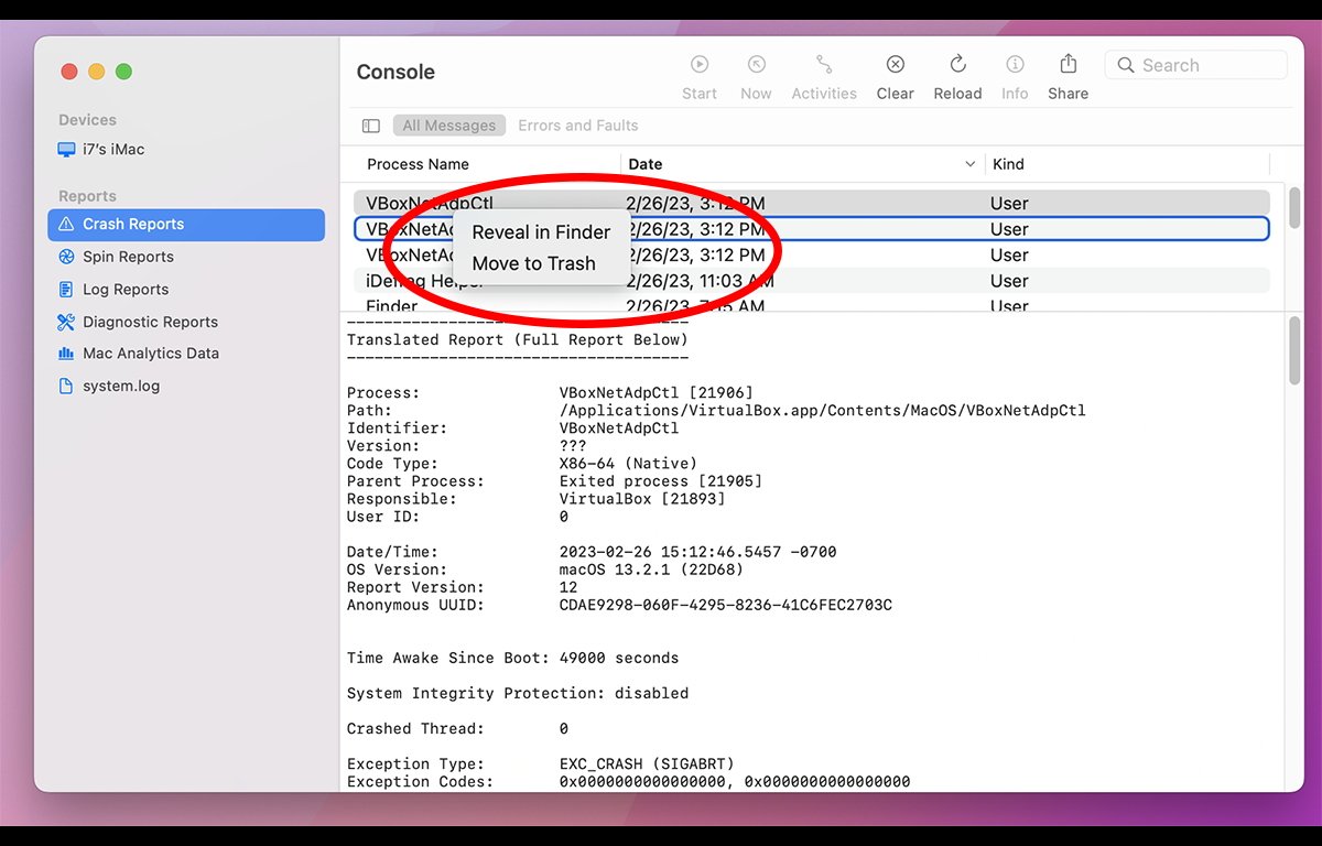 How to delete macOS logs and crash reports