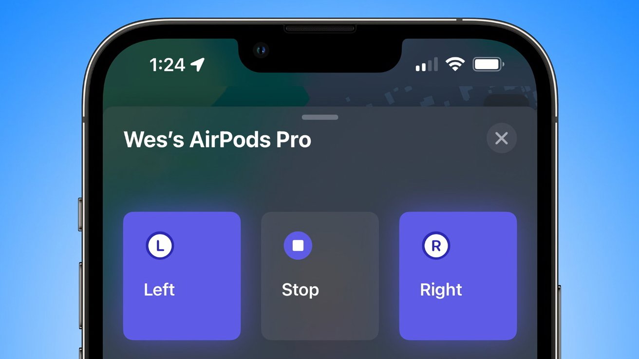 Onları tapmağa kömək etmək üçün AirPods-dan səslər çalın