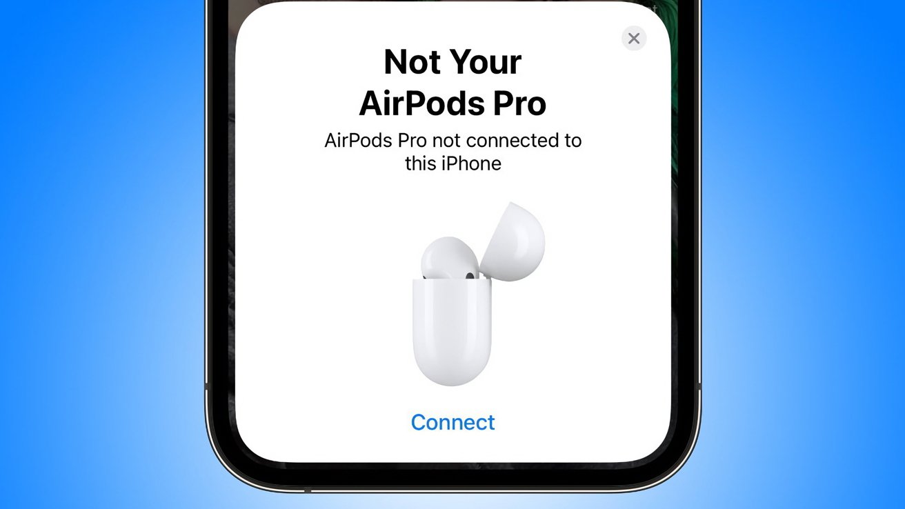 Połączenie ze słuchawkami AirPods z innego konta iCloud spowoduje wyświetlenie komunikatu „Not Your AirPods”