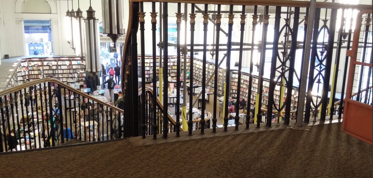 How it used to be  View from the stairs of the Waterstones bookstore, shortly before it closed in 2015. (Source: Flickr)
