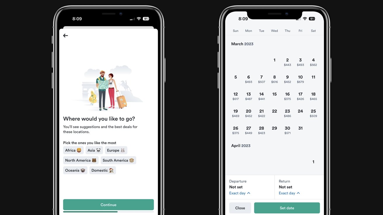 Kiwi's clean user interface makes it easy to book your next trip