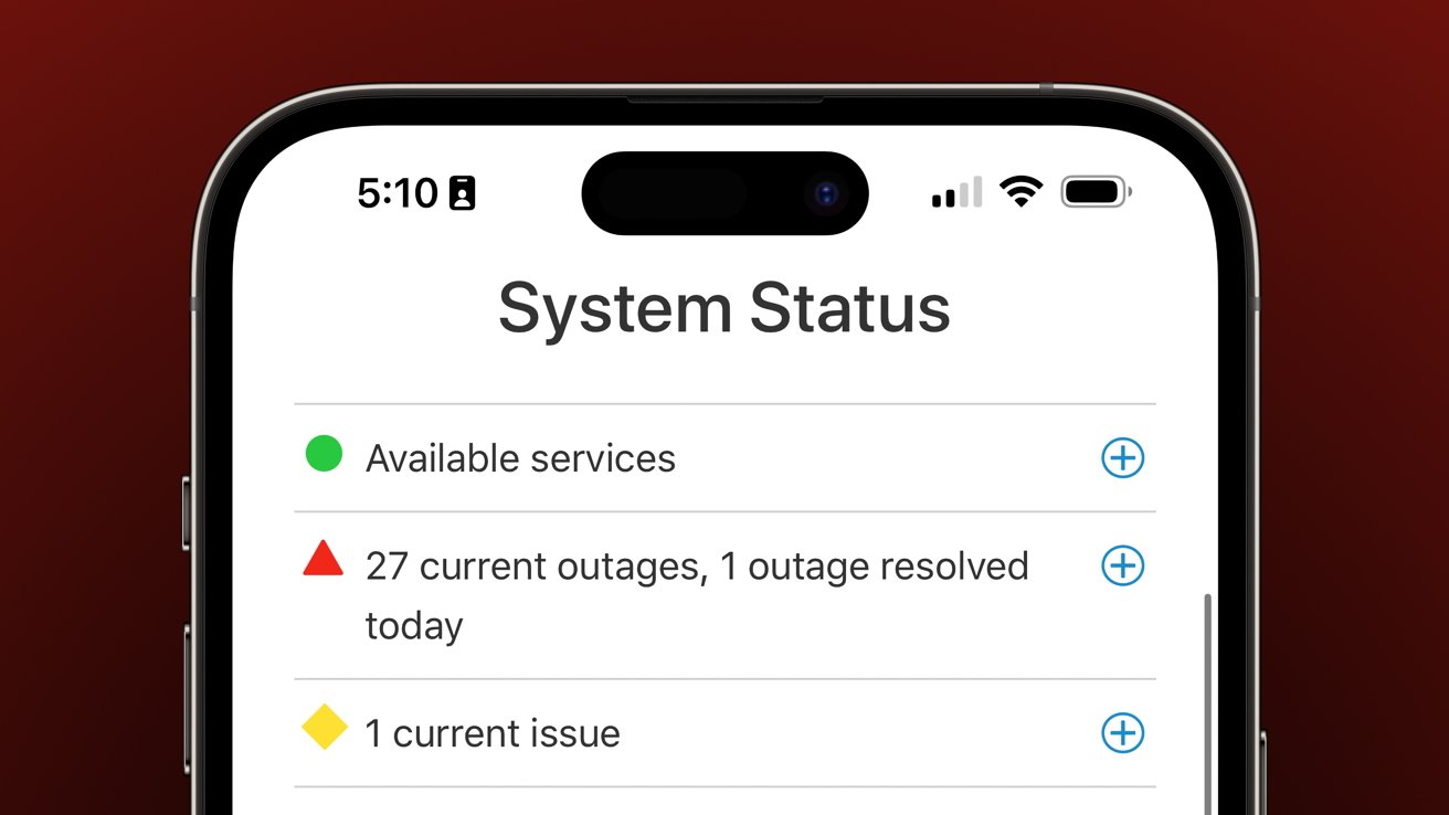 Apple services are experiencing an outage
