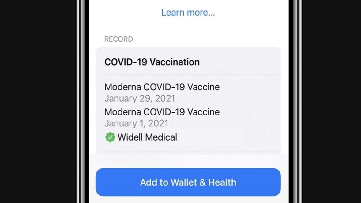 Scan the QR code to add your vaccination record to Apple Wallet