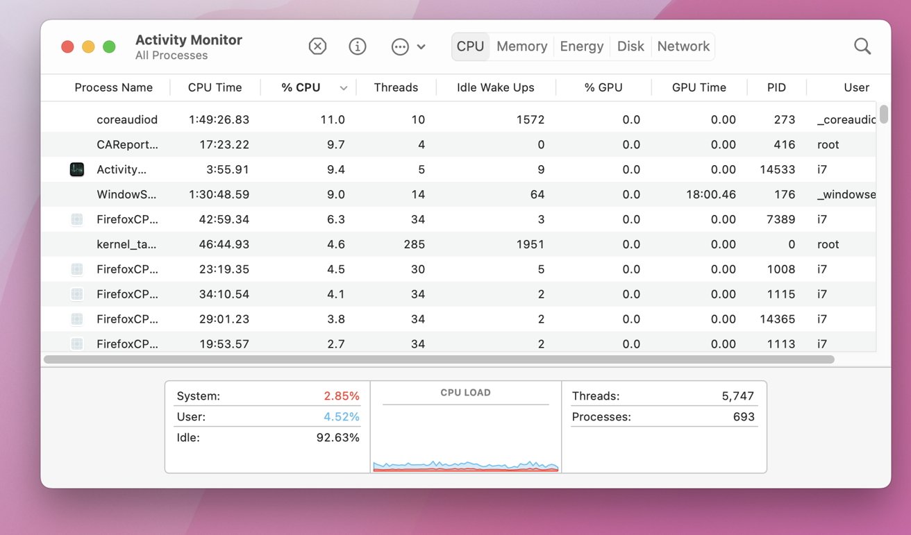 View information about Mac processes in Activity Monitor - Apple