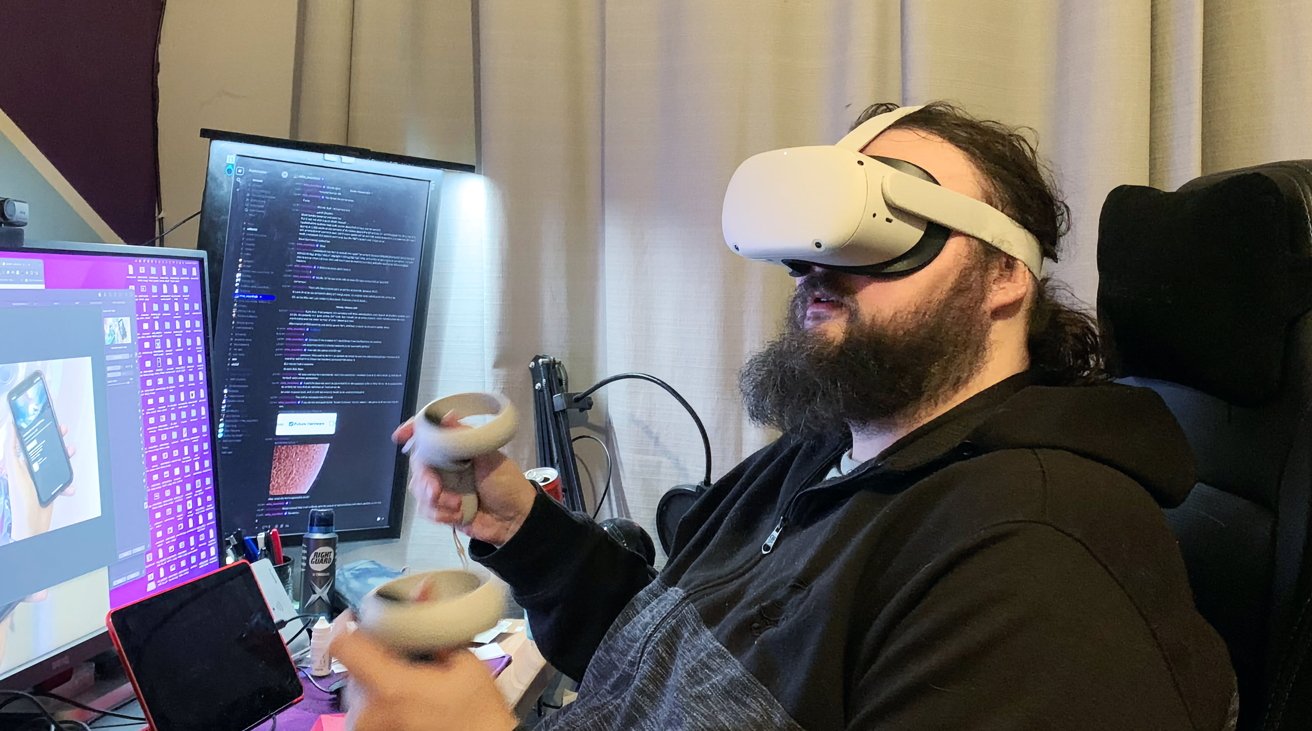 No-one cares how you or your office look like in VR. Just like typical work-from-home operations.