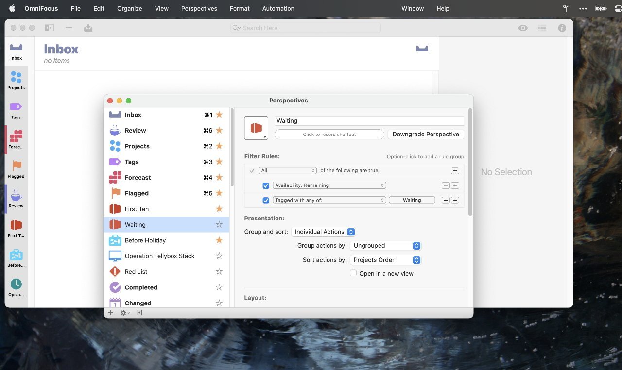 OmniFocus is a robust To-Do app