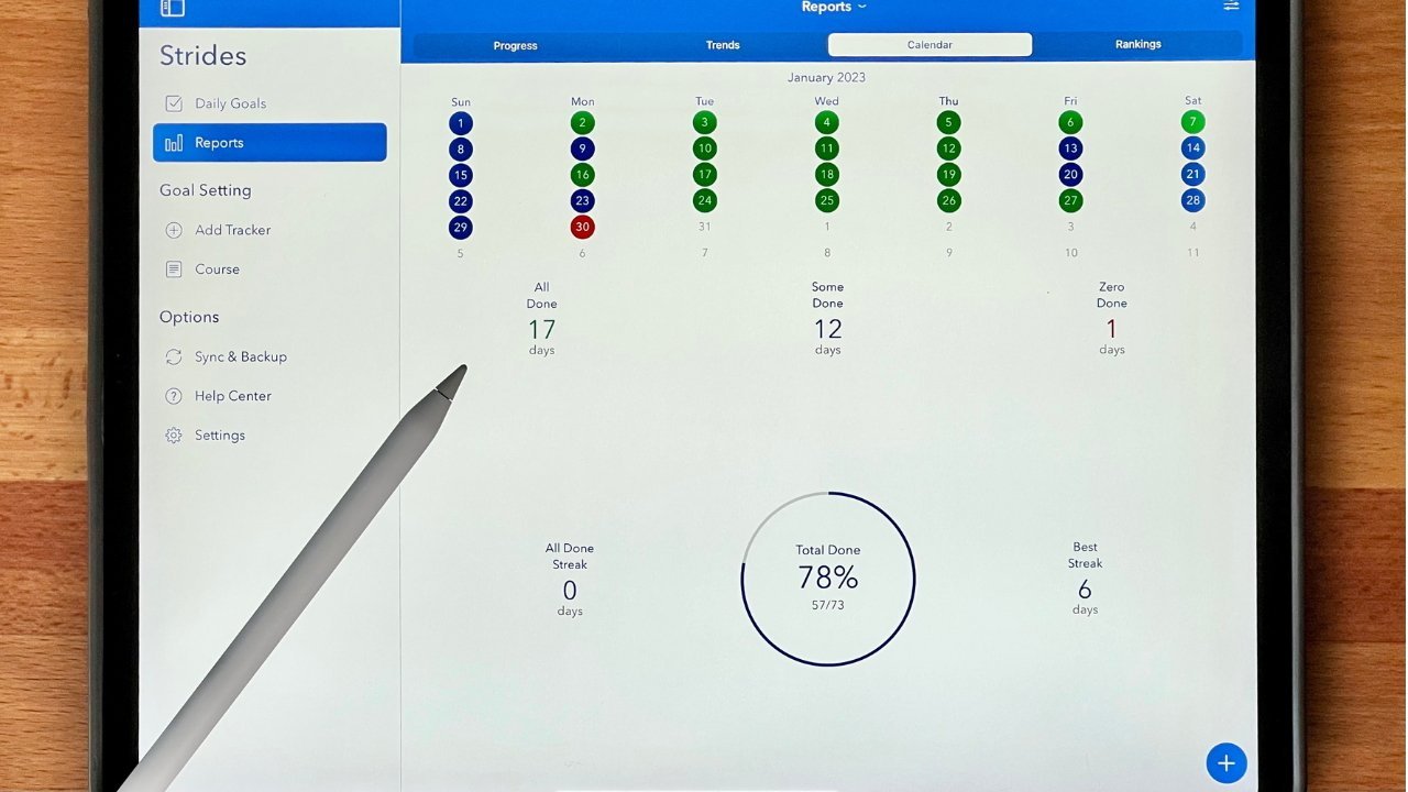 Strides is a habit-tracking app