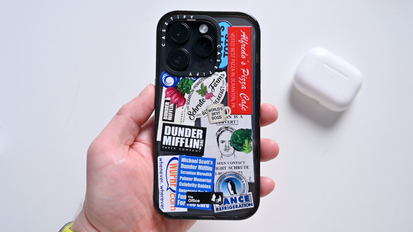 The Office case with faux stickers