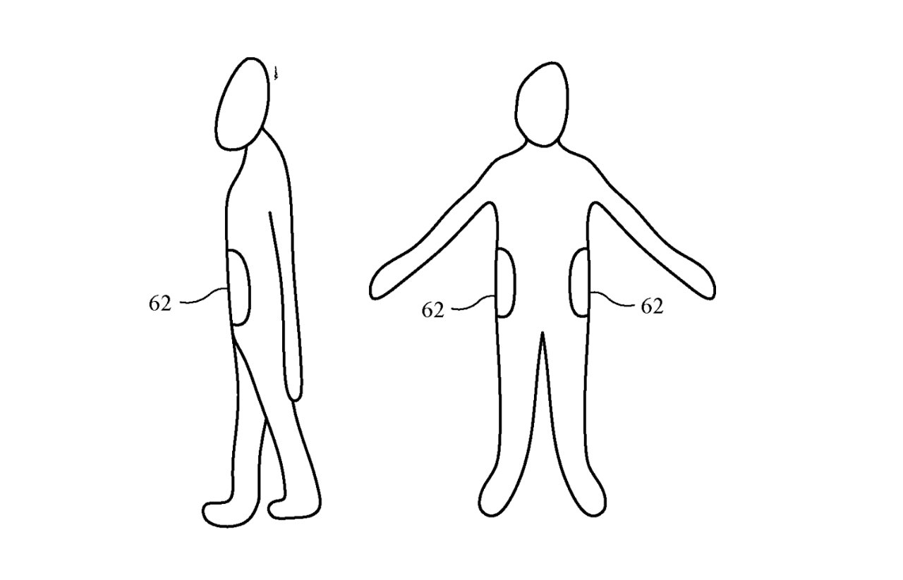 Details from the patent concerning how front and side scans may be used, as in gait analysis