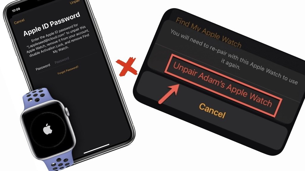 How to disconnect apple online id from apple watch