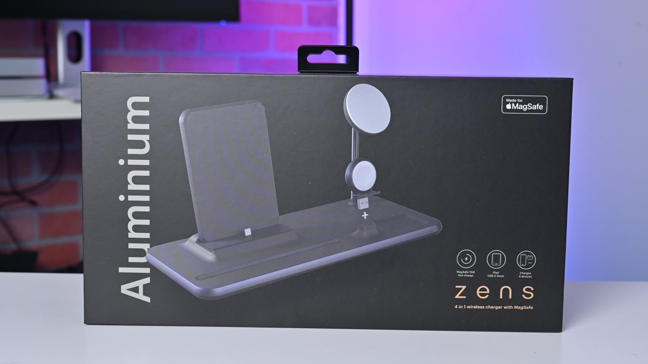 The Zens charger in its box