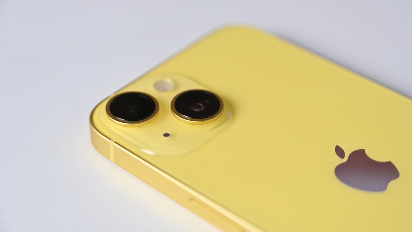 Yellow iPhone 14 cameras