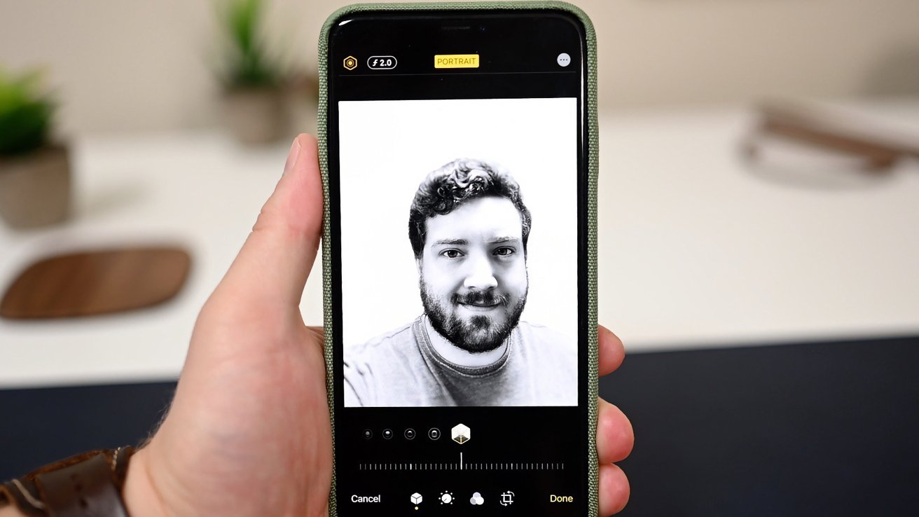 Portrait mode uses computational photography to separate the foreground