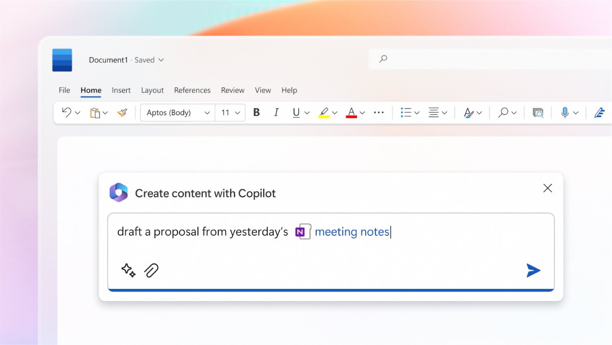 An example of Copilot in Microsoft Word