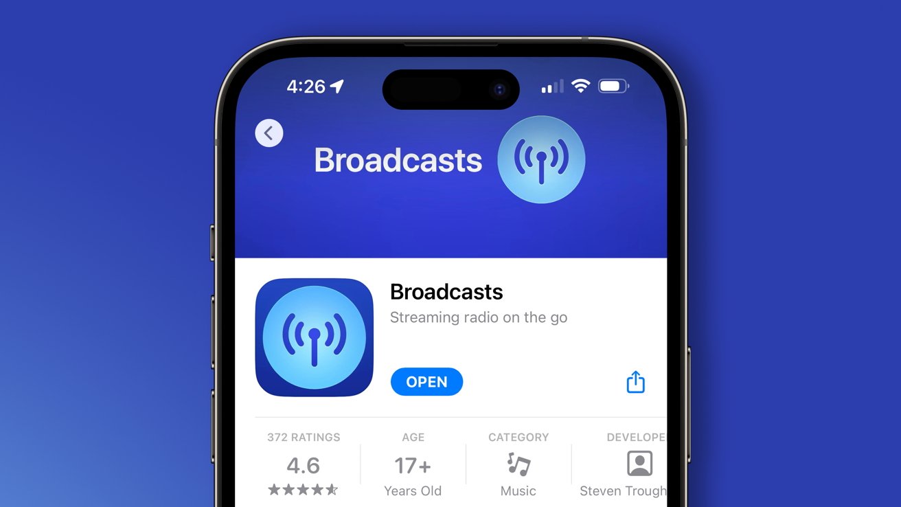 'Broadcasts' denied for Apple name collision