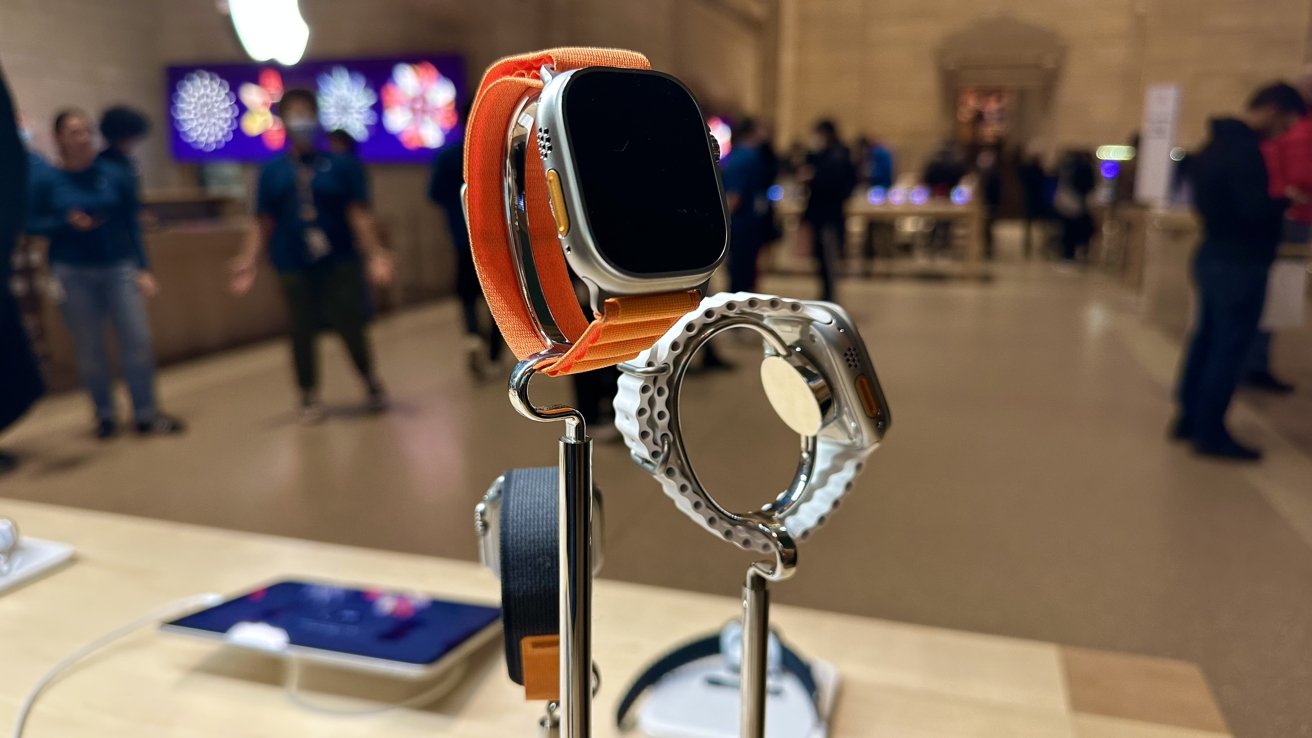 Apple Watch Ultra on display