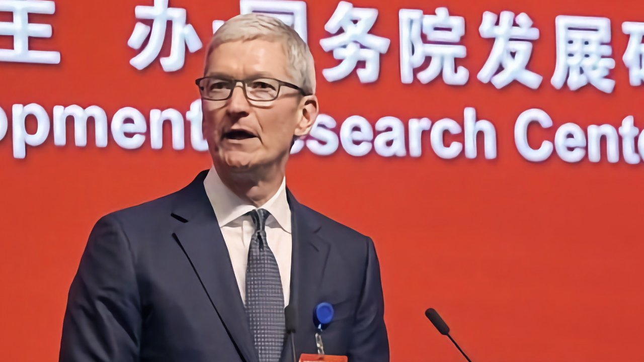photo of Tim Cook among few US CEOs attending China business summit image
