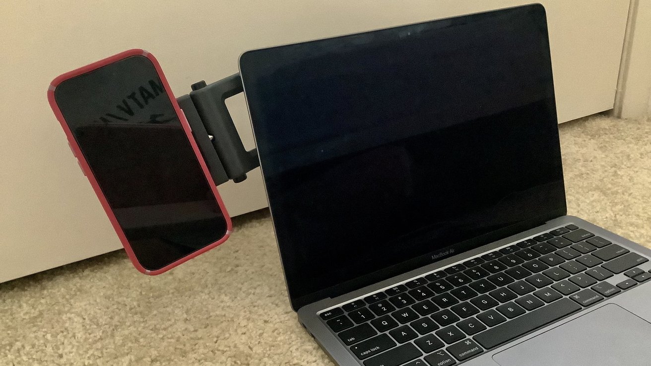 Use FaceTime or video conference separately from your laptop