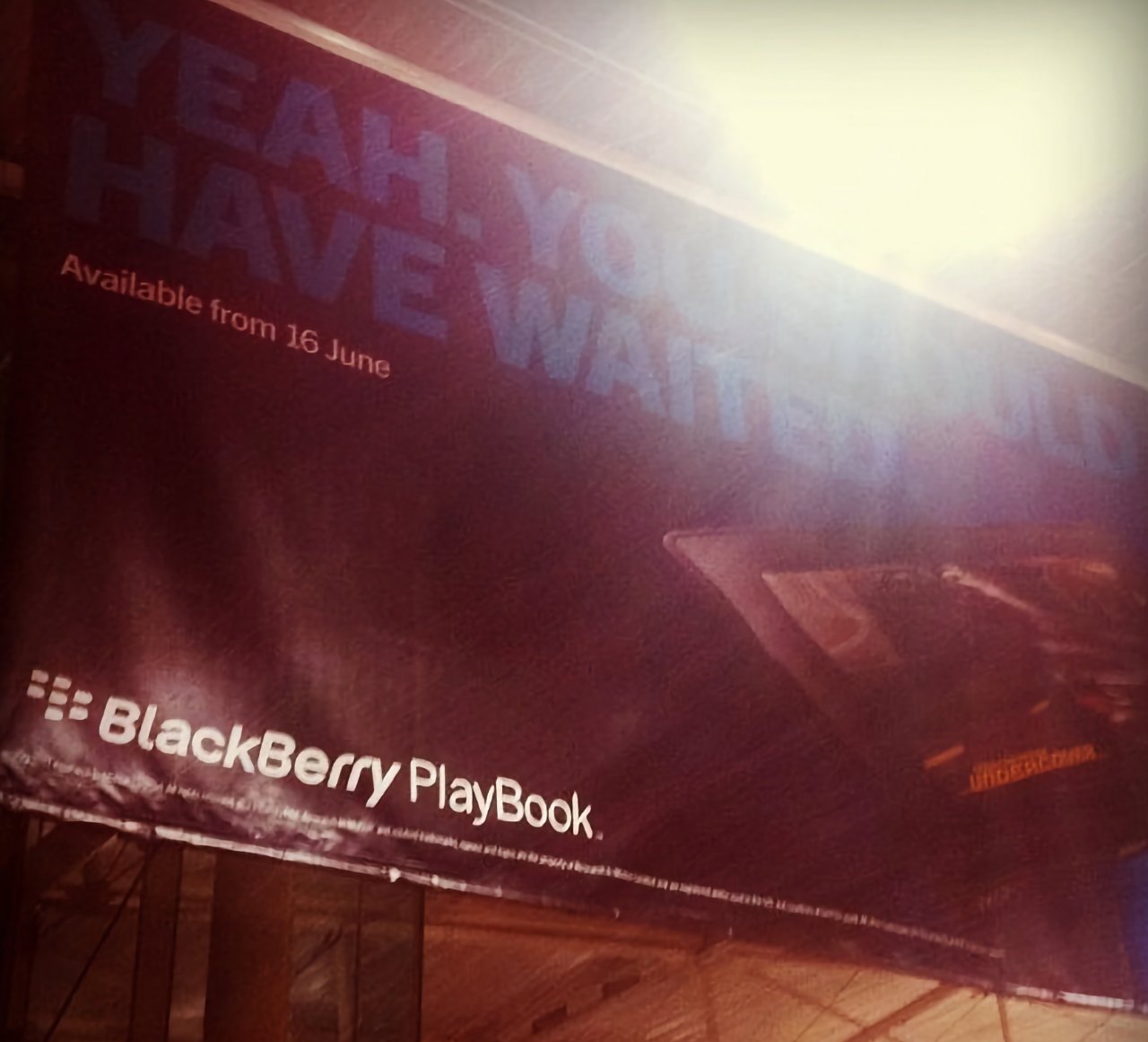 BlackBerry's painfully ill-advised ad for its disastrous Playbook. (Source: Mobile Industry Review)