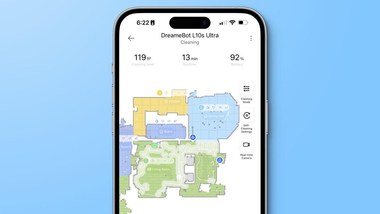 See a map of your home and designate rooms in the app
