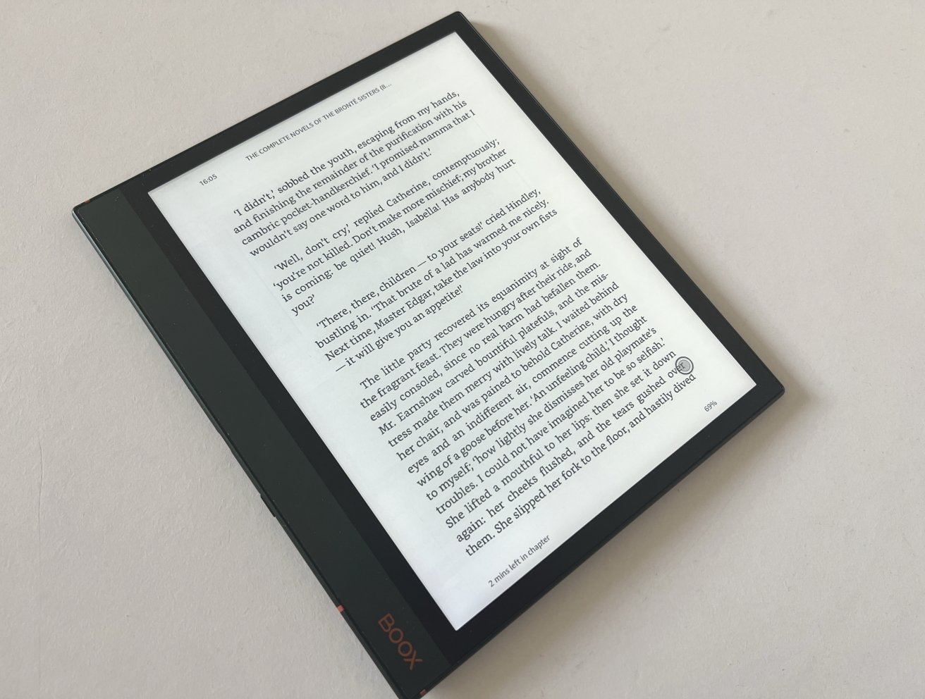 Reading a Kindle book on the Note Air2
