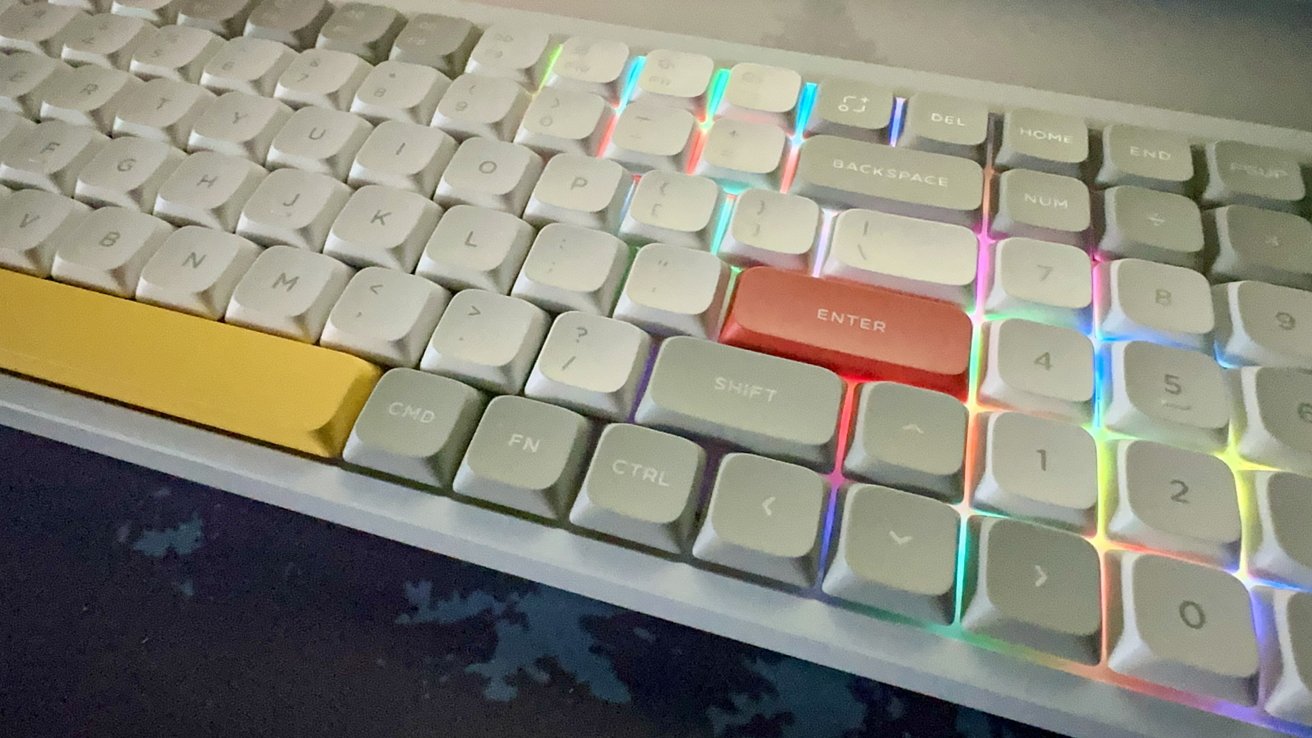 NuPhy Air96 Wireless Mechanical Keyboard backlit effect