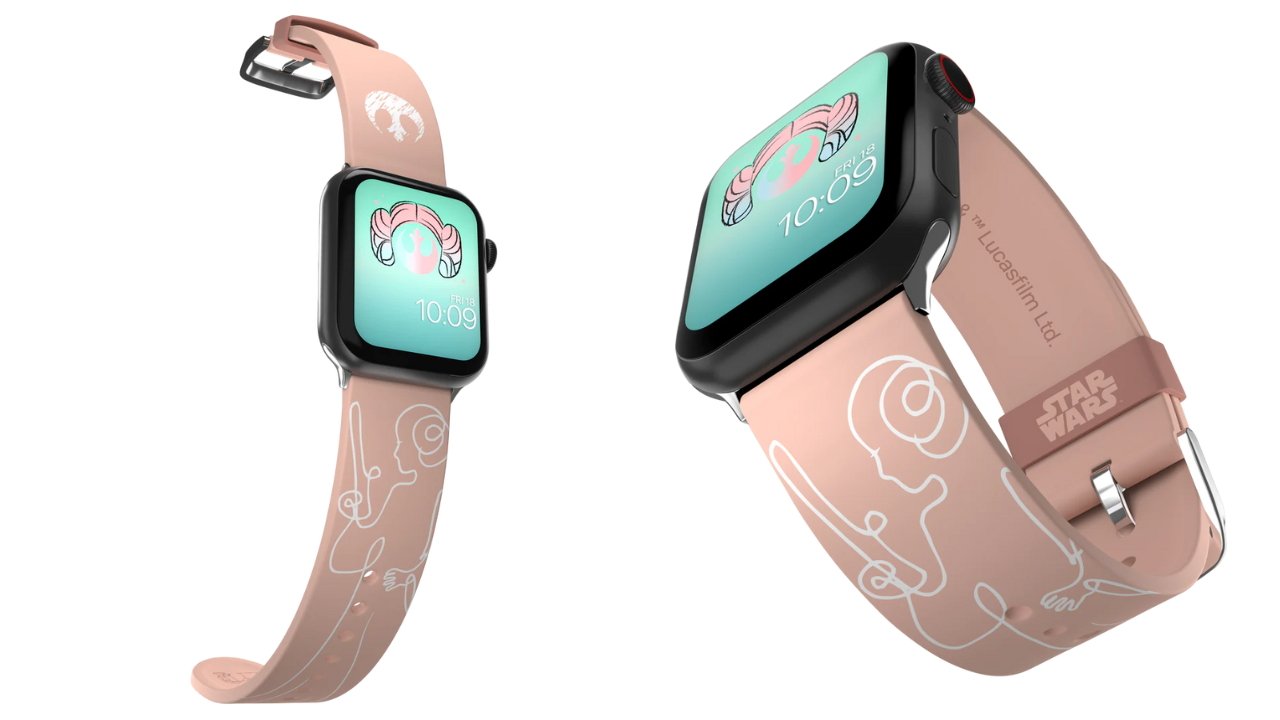 Moby Fox Apple Watch band with the Princess Leia design
