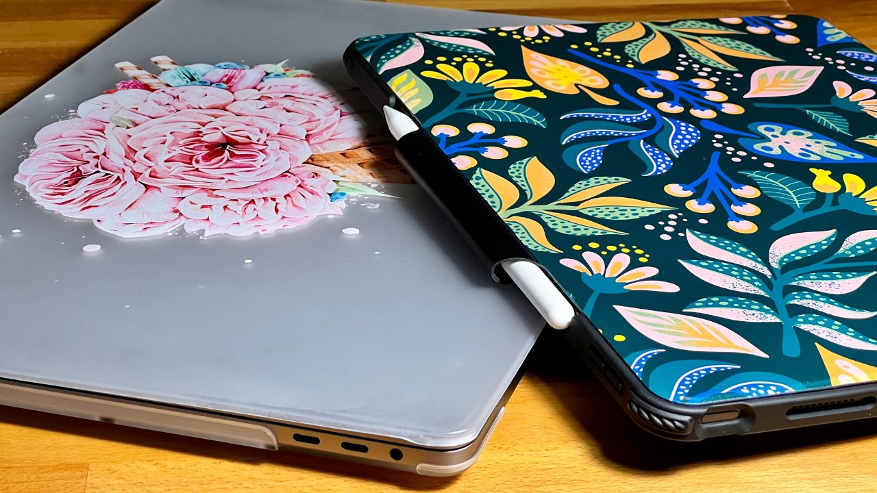 2in1 Plants Floral Crystal Case For Macbook M1 M2 Air 15 13 Pro 16 14 11 12  inch