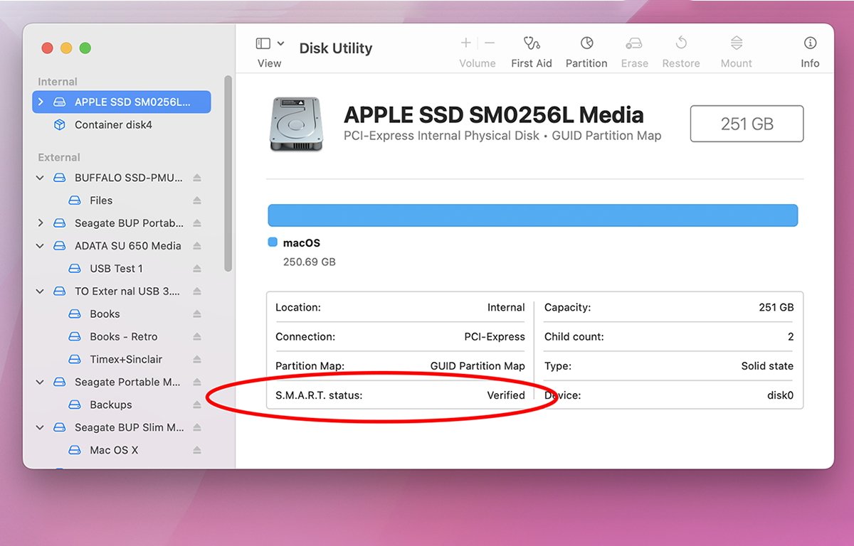 Check Hard Drive Health of a Mac with Disk Utility