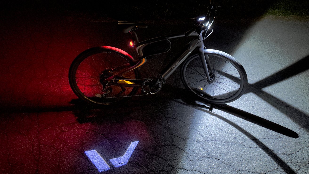 A bright headlight and taillight keep you visible at night