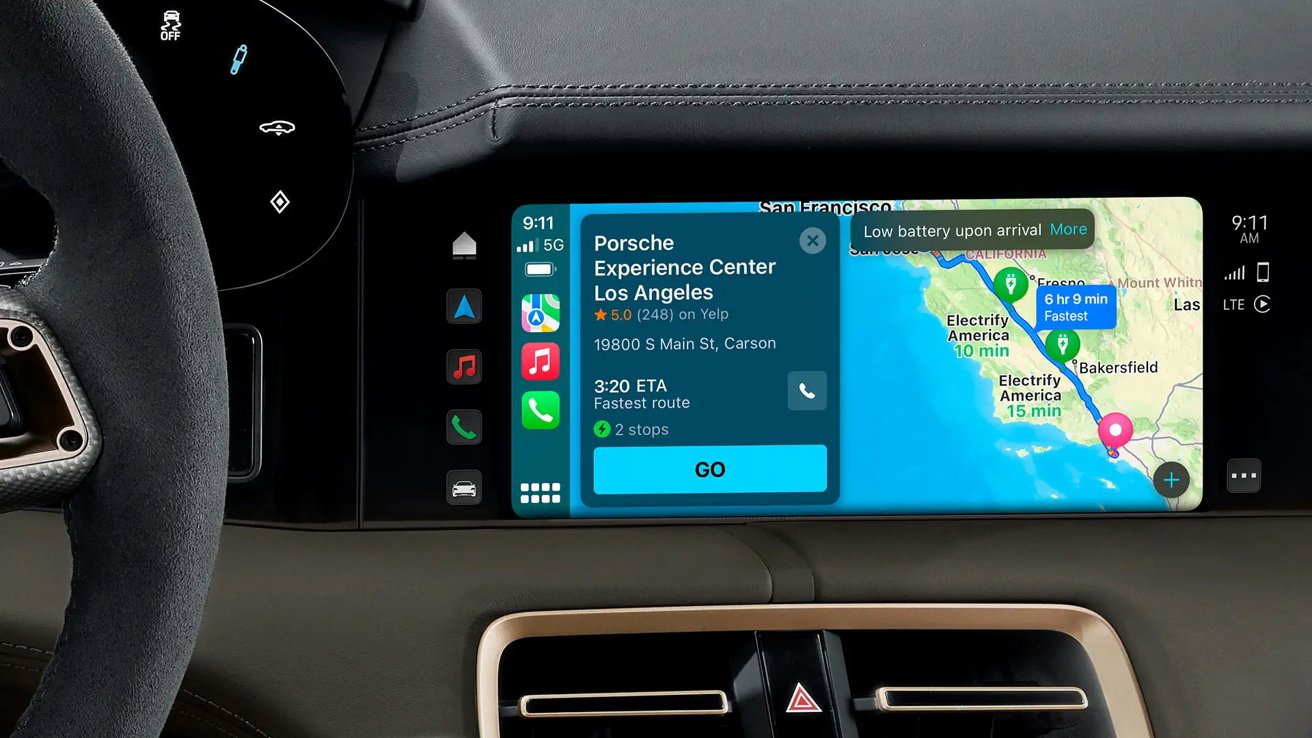 Apple Maps EV routing comes to Porsche Taycan