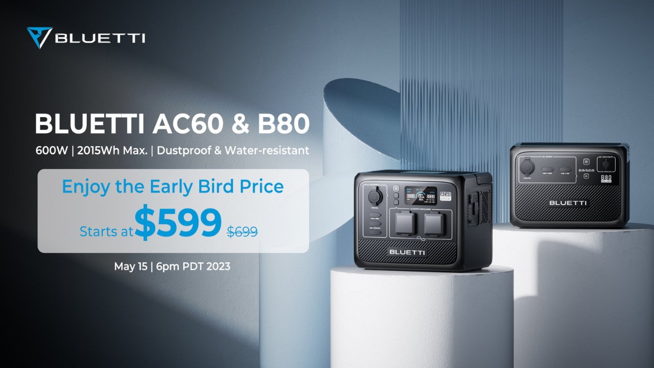 Pre-order a Bluetti AC60 portable power station today