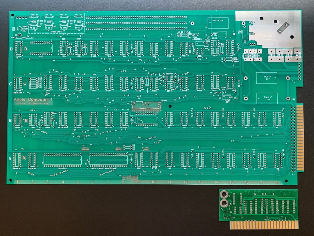 A replica Apple I PCB for sale on eBay from seller 