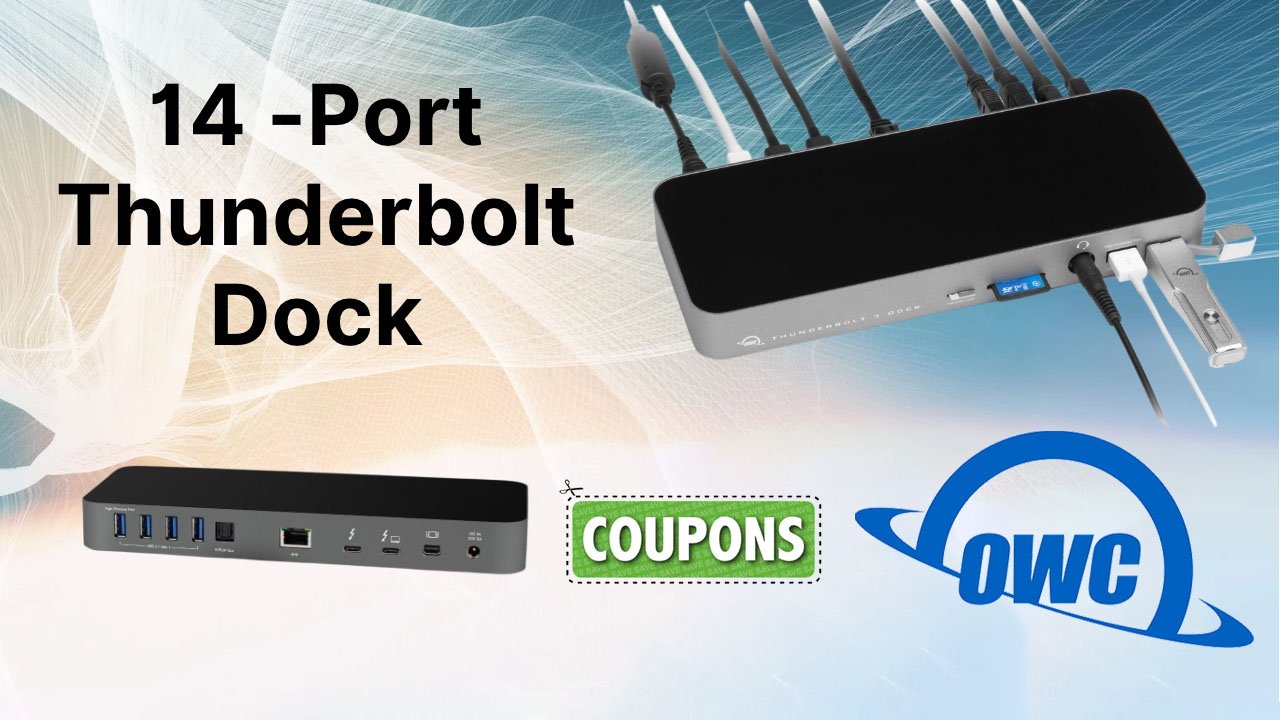 Unlock the lowest price ever on OWC's 14-port Thunderbolt 3 dock, now 24% off