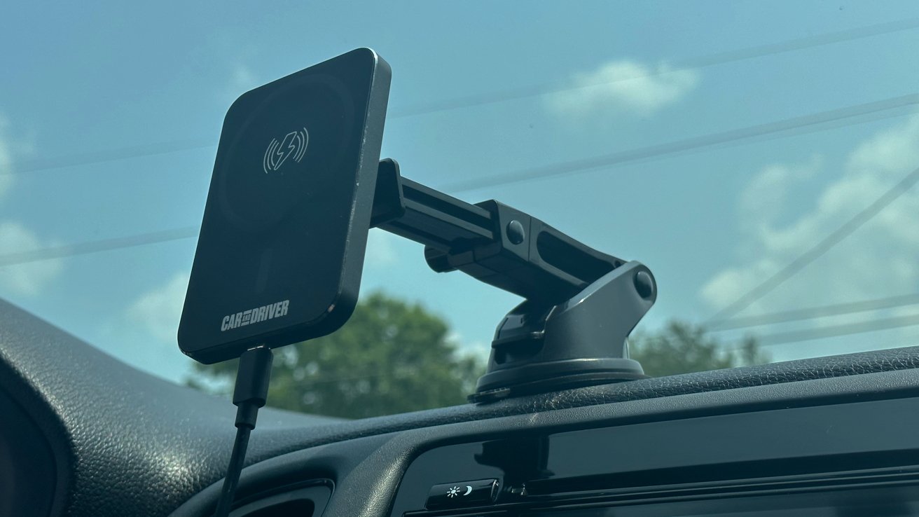 A simple car mount and iPhone charger