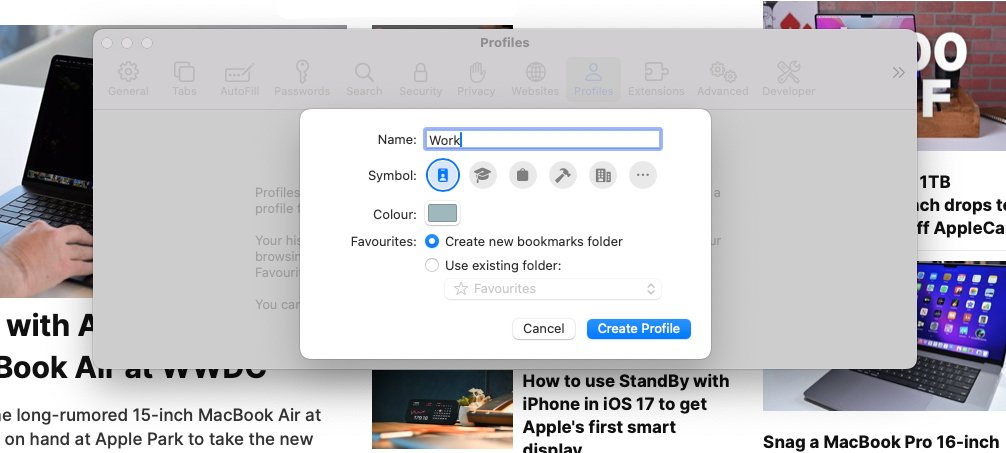 Safari lets you separate work from home tabs and even extensions