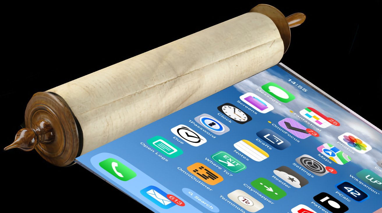 photo of Future iPhone screens could unroll like parchment image