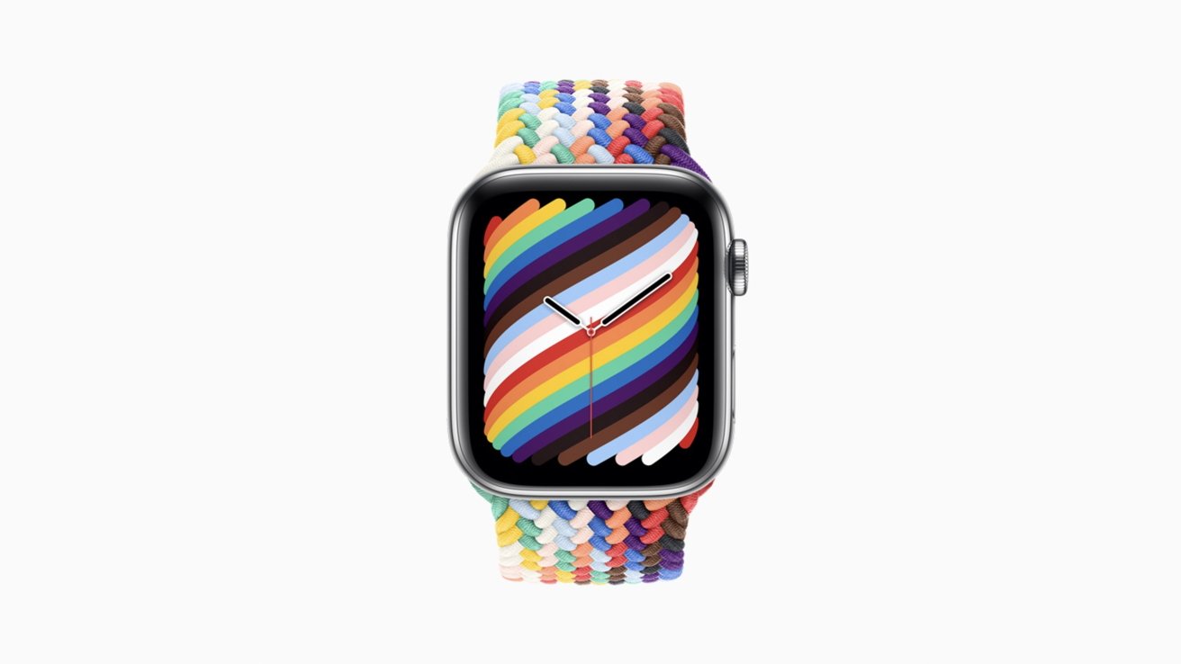 Apple Watch 2021 Pride Woven rectangle watch face