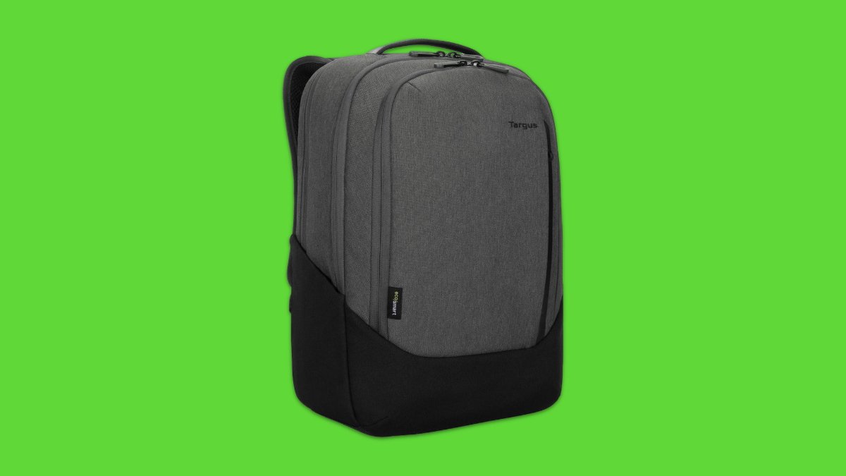 A Targus backpack with Find My