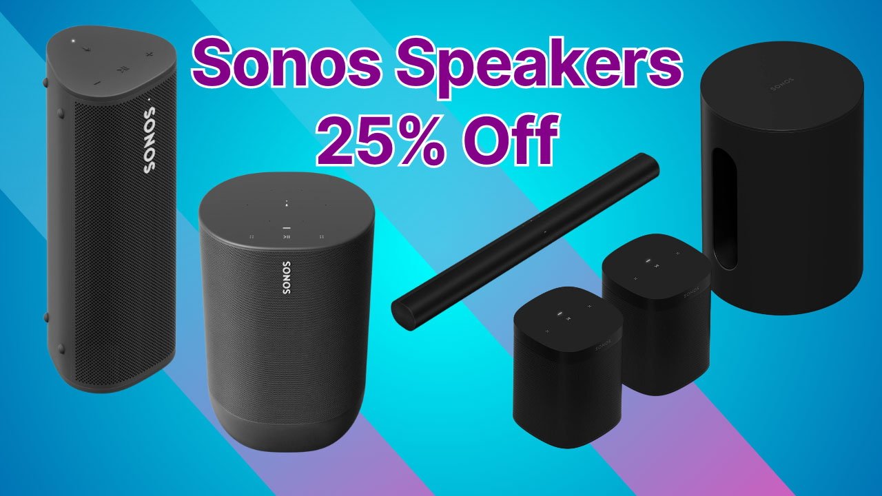 Sonos Speakers on Sale for 25% Off for Day