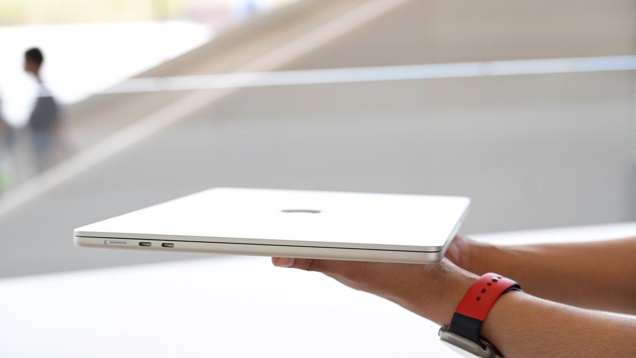 Holding the new 15-inch MacBook Air