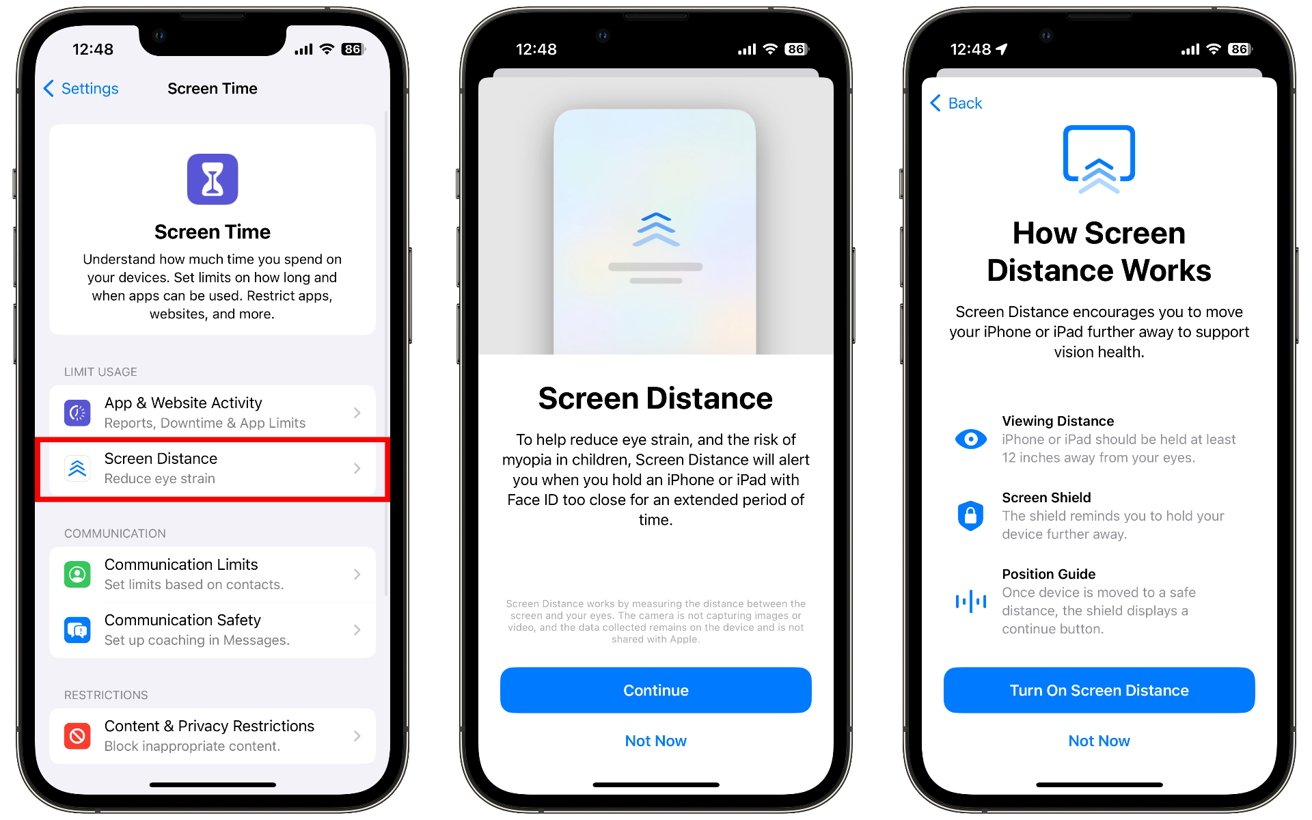 How to Reduce Eye Strain With 'Screen Distance' in iOS 17