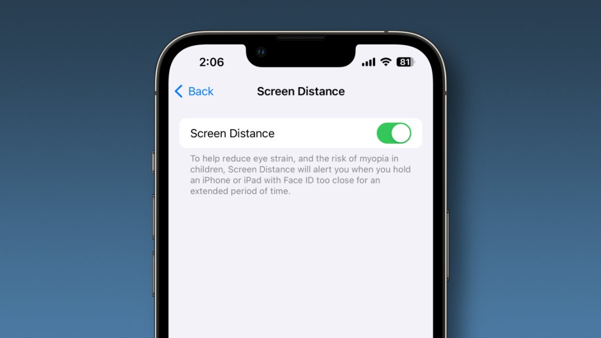 How to Reduce Eye Strain With 'Screen Distance' in iOS 17