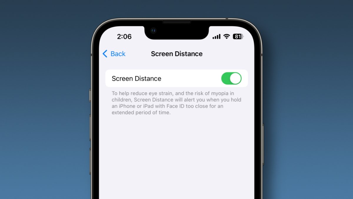 How to use Screen Distance in iOS 17