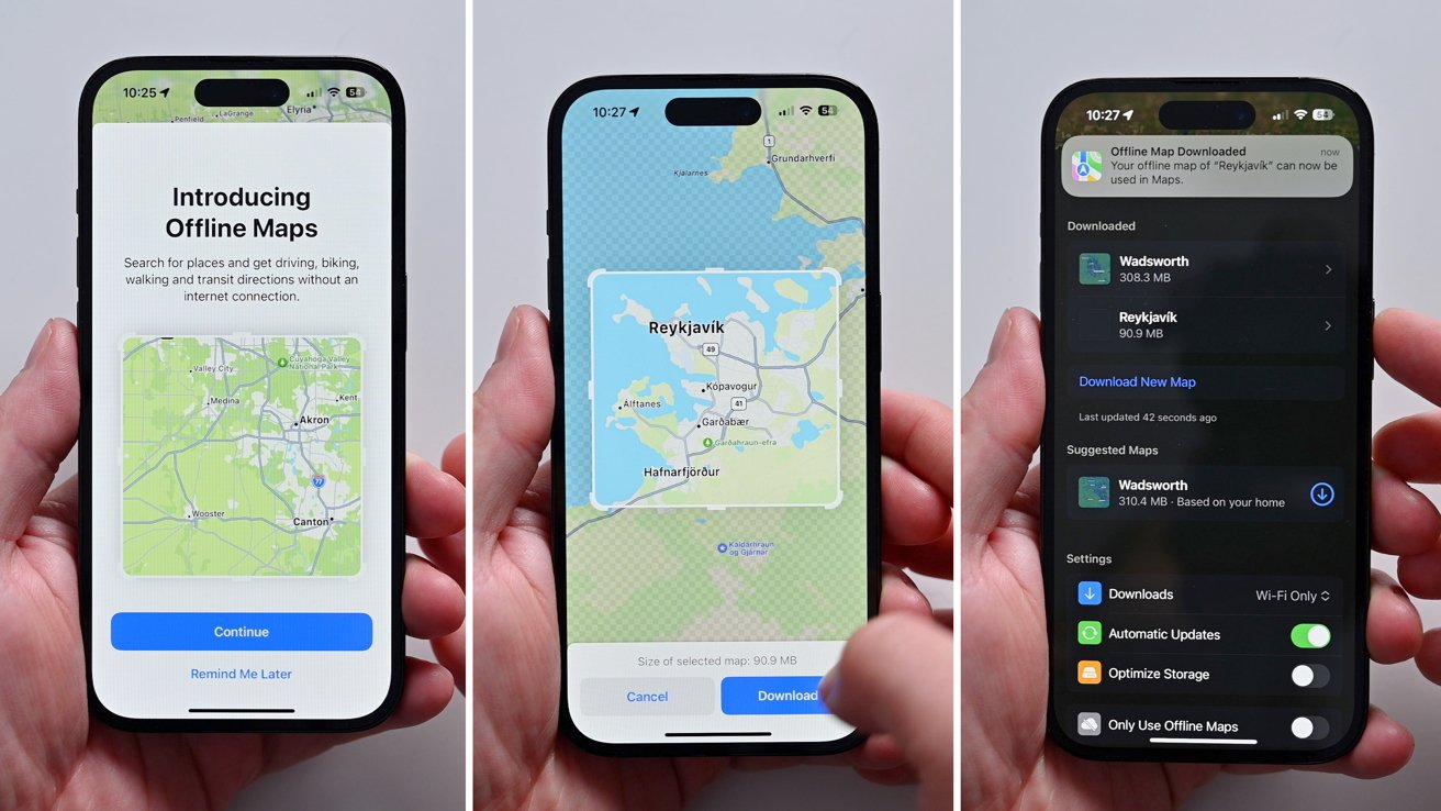 New offline maps with iOS 17
